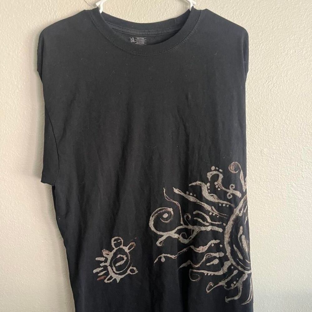 Unbranded Women's Black and Navy T-shirt